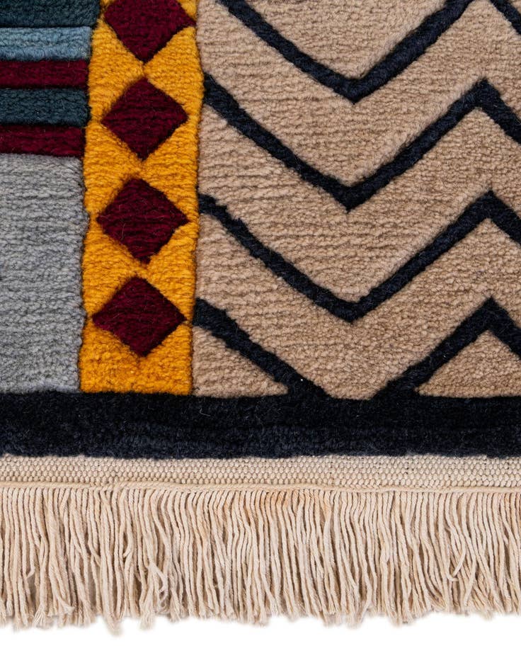 Detail image of 6' 6 x 9' 6  Hand Knotted Nepal Wool Rug