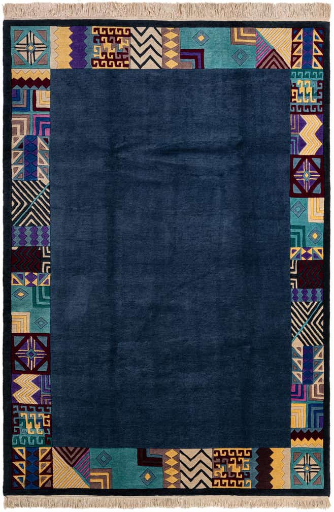 6' 8 x 9' 6 Hand Knotted Nepal Wool Rug