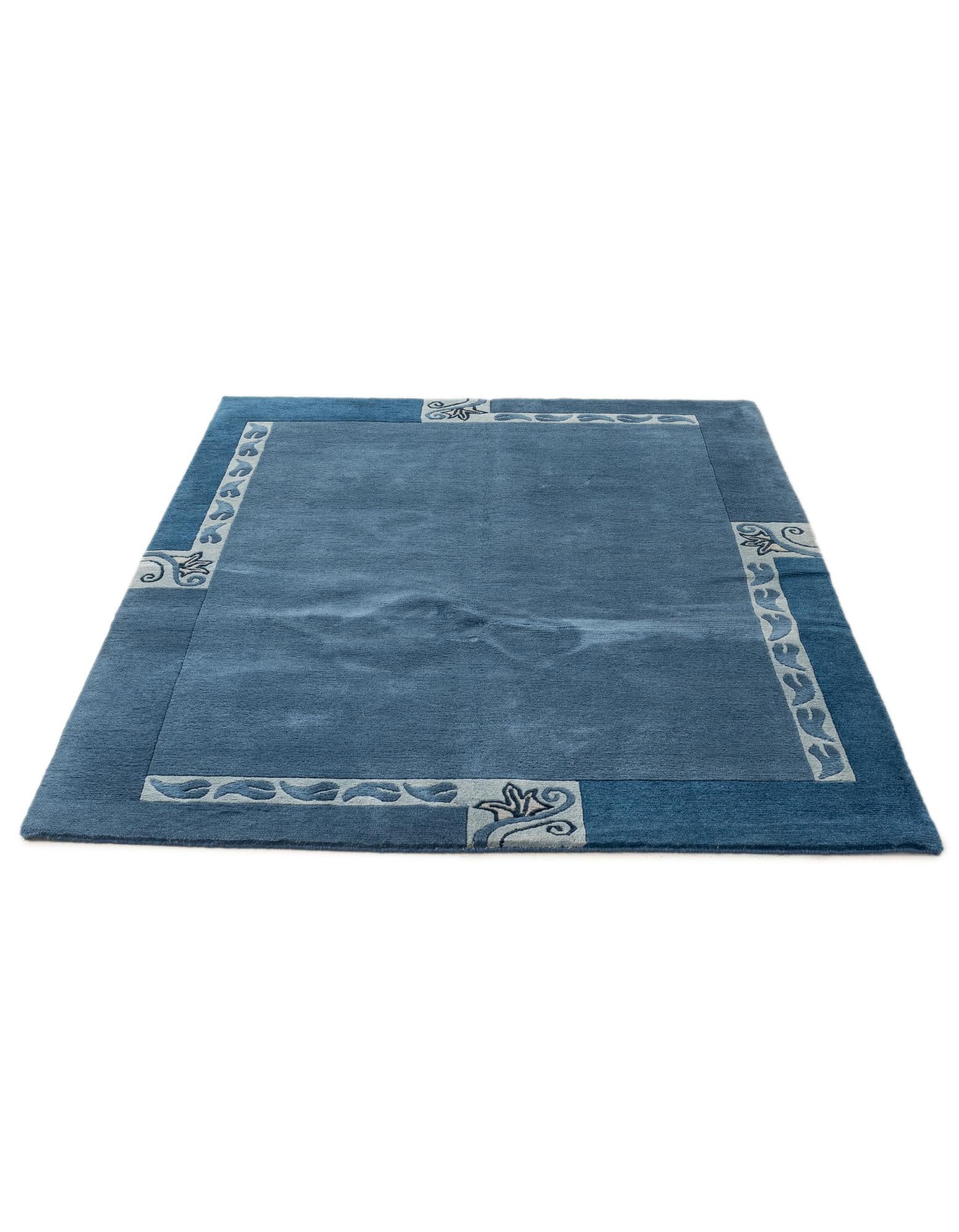 4' 6 x 6' 7 Hand Knotted Nepal Wool Rug