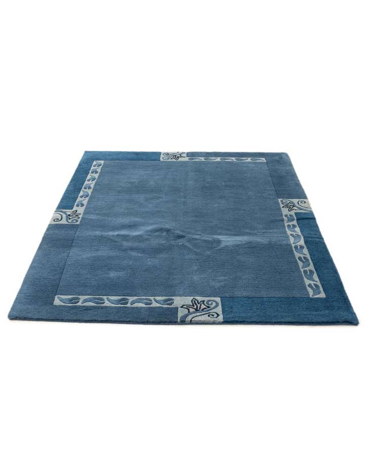 4' 6 x 6' 7 Hand Knotted Nepal Wool Rug