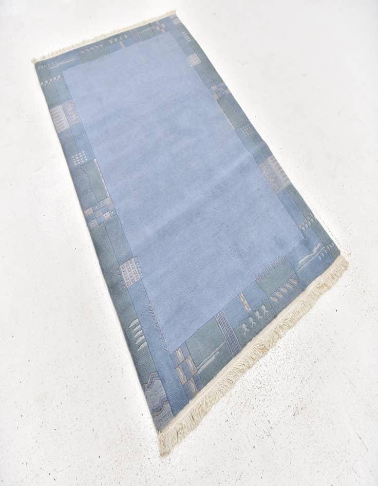 Detail image of 4' x 5' 10 Hand Knotted Nepal Wool Rug