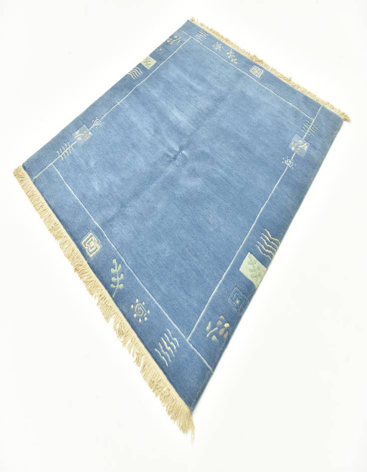 Detail image of 5' 1 x 5' 9 Hand Knotted Nepal Wool Rug