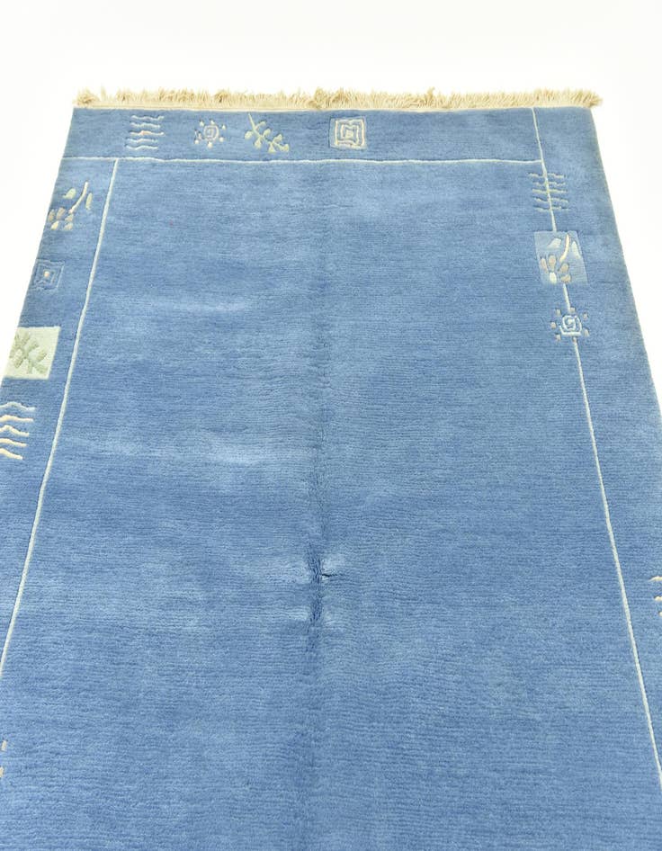 Detail image of 5' 1 x 5' 9 Hand Knotted Nepal Wool Rug