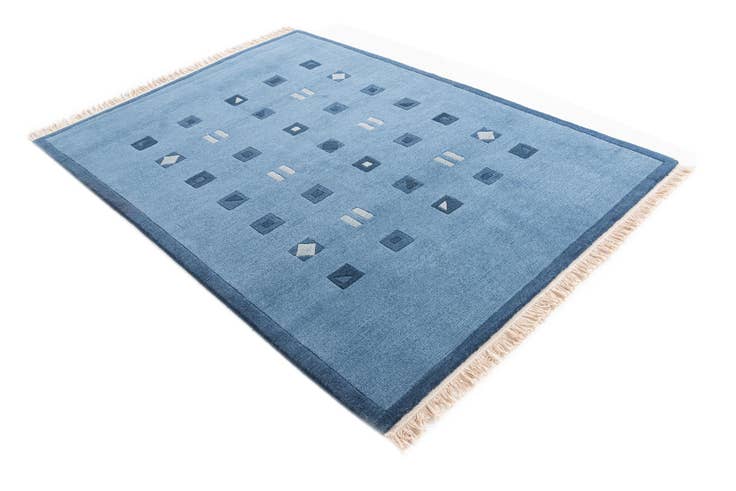 Detail image of 4' 8 x 6' 6 Hand Knotted Nepal Wool Rug