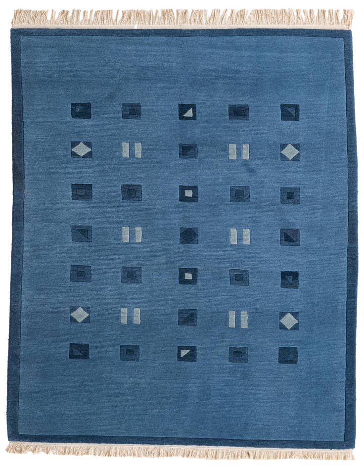 Detail image of 4' 8 x 6' 6 Hand Knotted Nepal Wool Rug