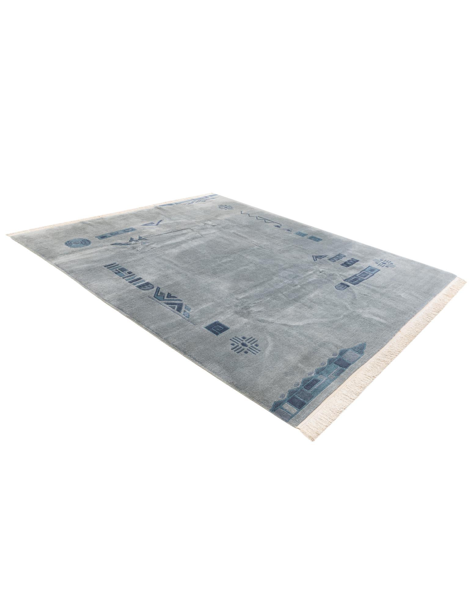 7' 7 x 8' 11 Hand Knotted Nepal Wool Rug
