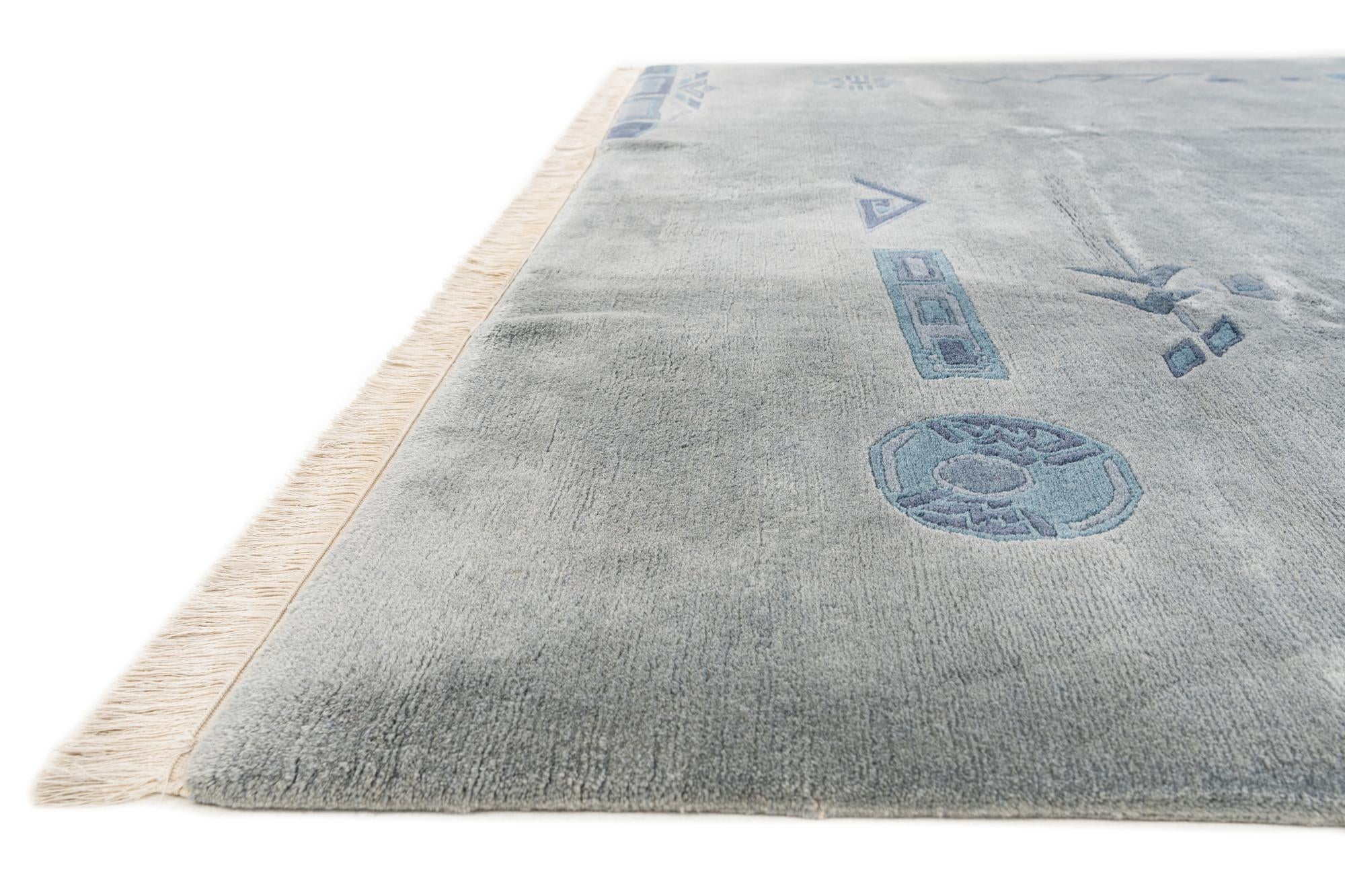 7' 7 x 8' 11 Hand Knotted Nepal Wool Rug