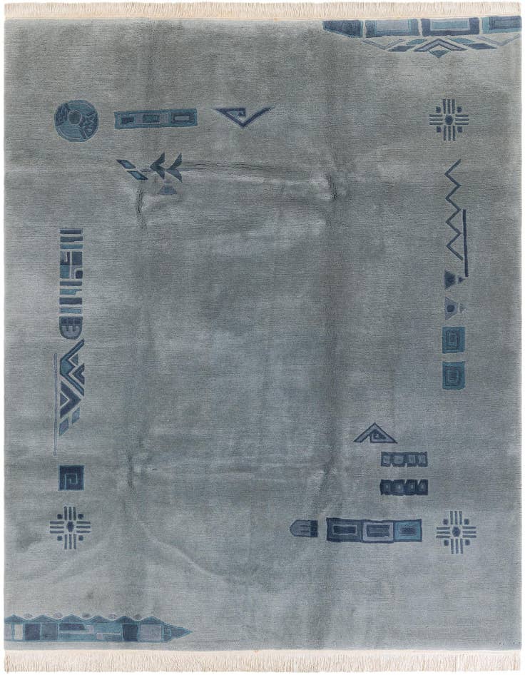 Detail image of 7' 7 x 8' 11 Hand Knotted Nepal Wool Rug