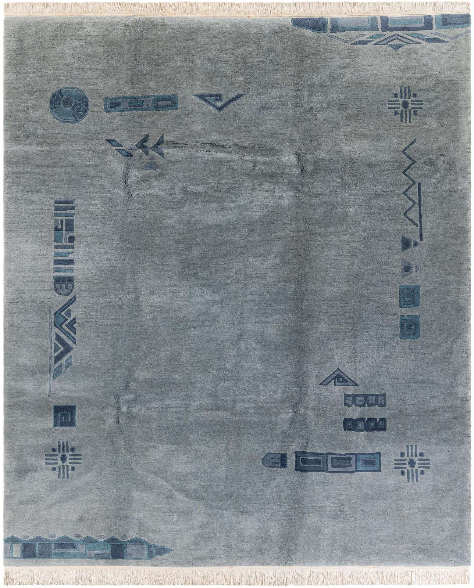 7' 7 x 8' 11 Hand Knotted Nepal Wool Rug