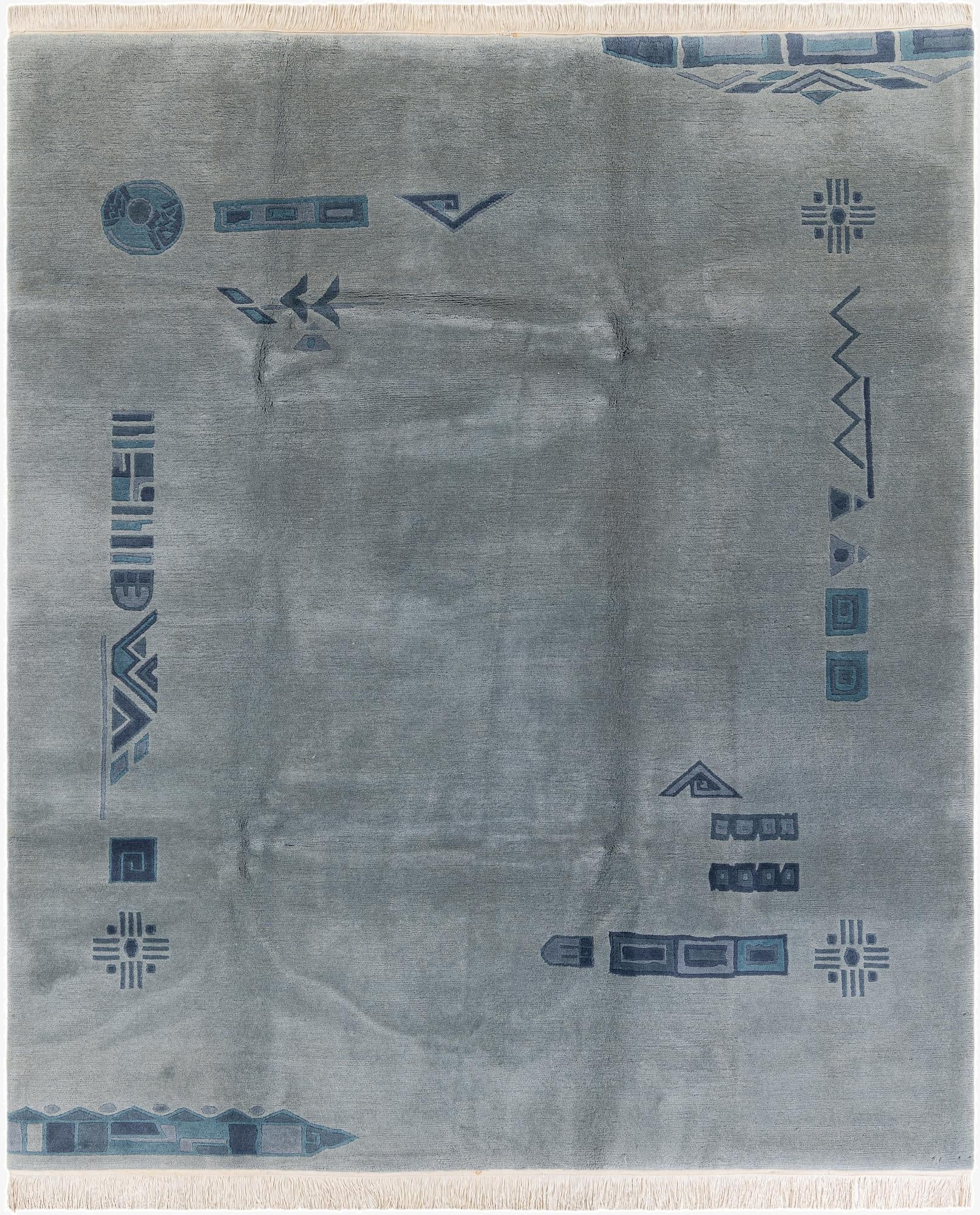 7' 7 x 8' 11  Hand Knotted Nepal Wool Rug