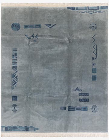 7' 7 x 8' 11 Hand Knotted Nepal Wool Rug