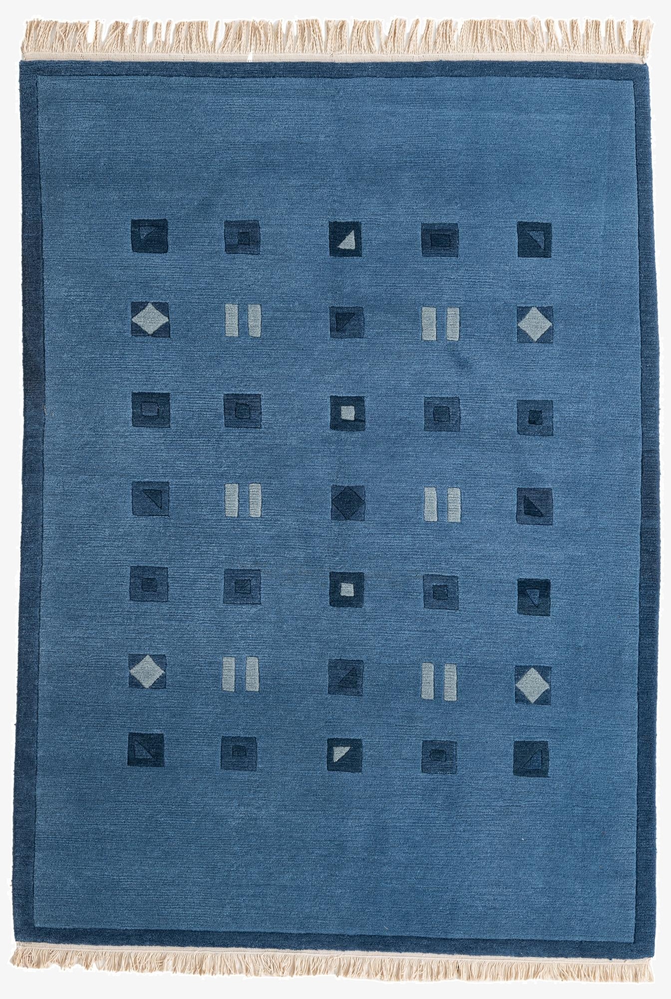 4' 8 x 6' 6  Hand Knotted Nepal Wool Rug