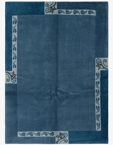 4' 6 x 6' 7 Hand Knotted Nepal Wool Rug