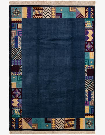 6' 8 x 9' 6 Hand Knotted Nepal Wool Rug