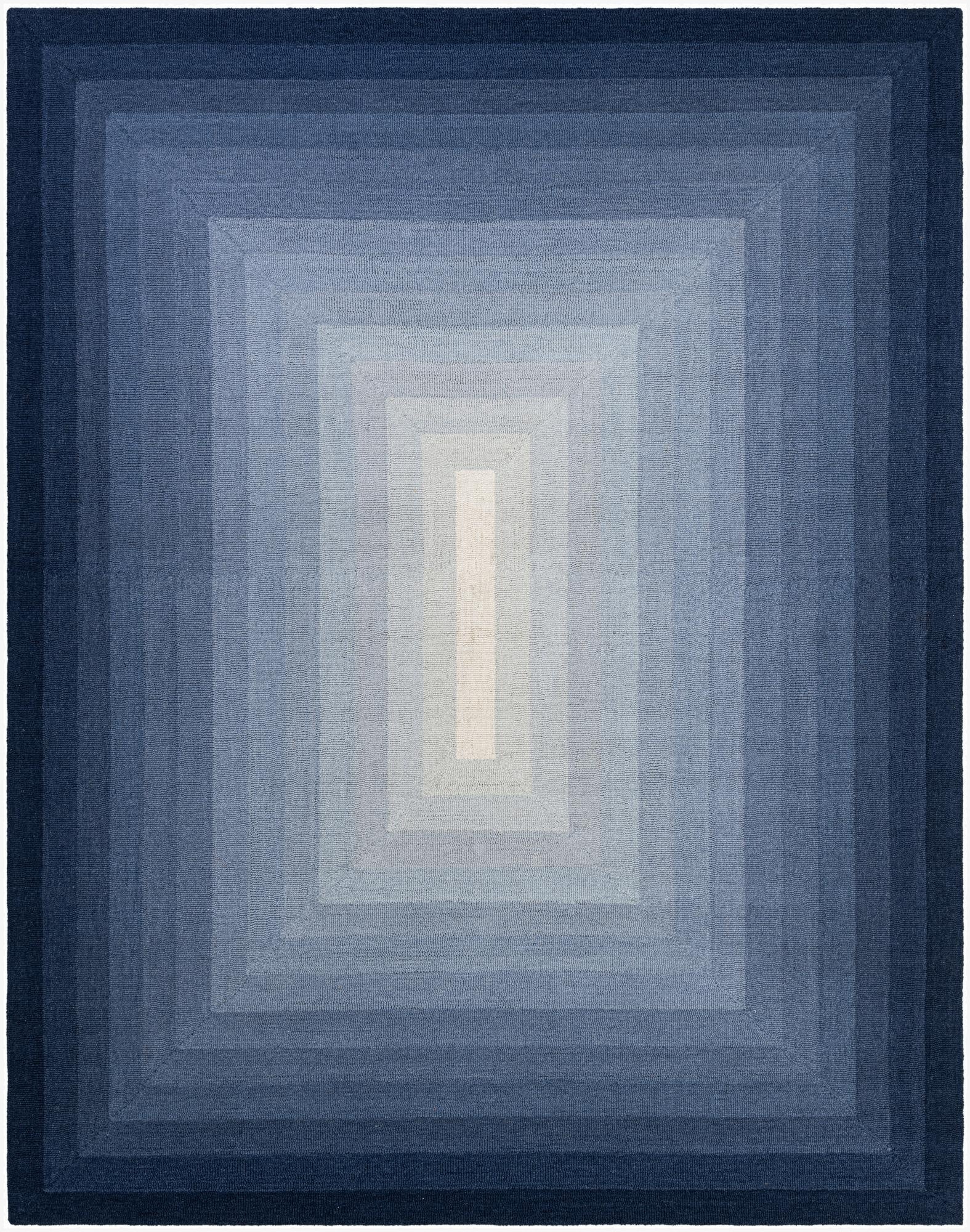 Blue Ombre Wool Rug