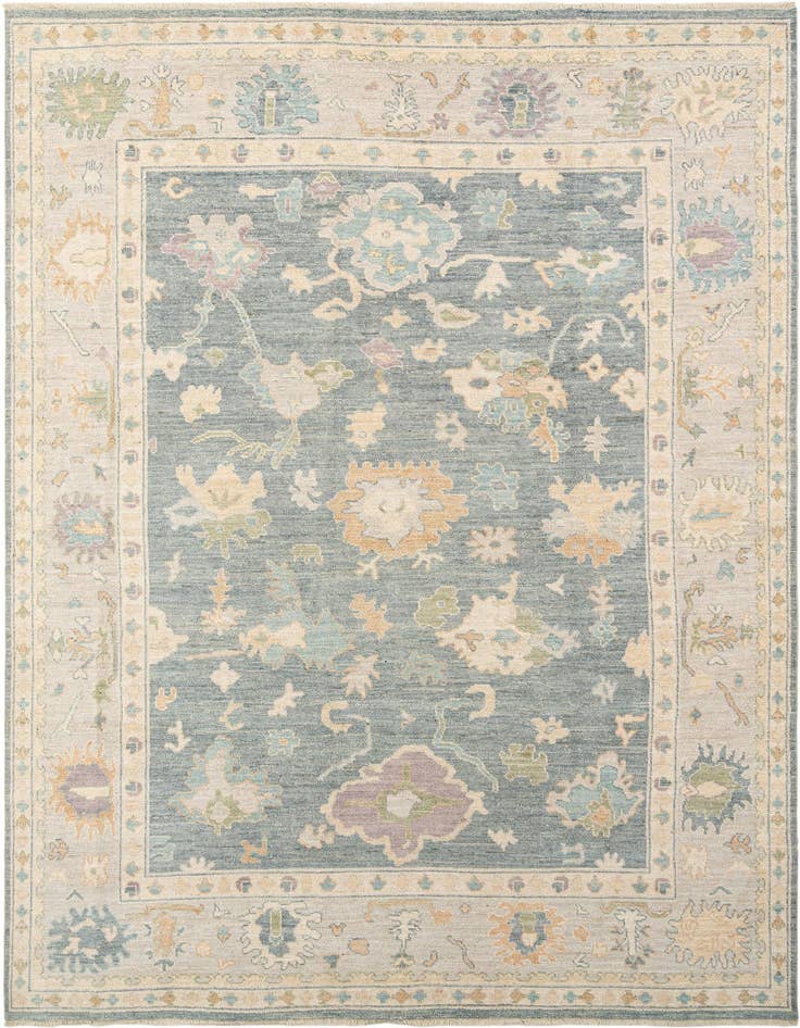 Detail image of 8' 7 x 11' 11 Hand Knotted Oushak Rug