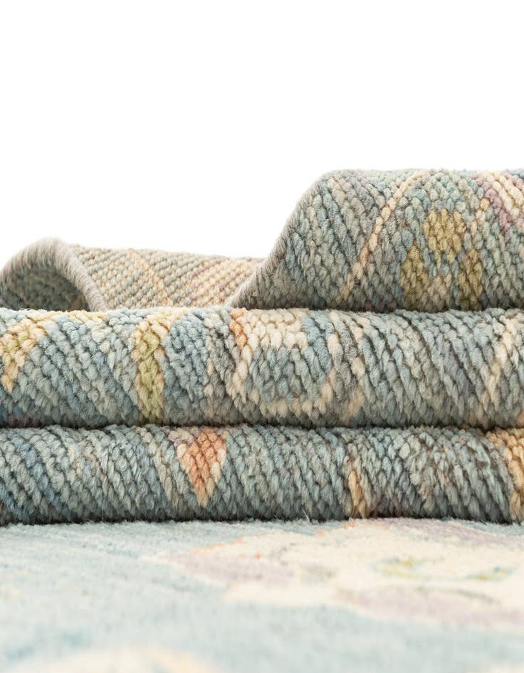 Detail image of 9' 11 x 13' 4  Hand Knotted Oushak Rug