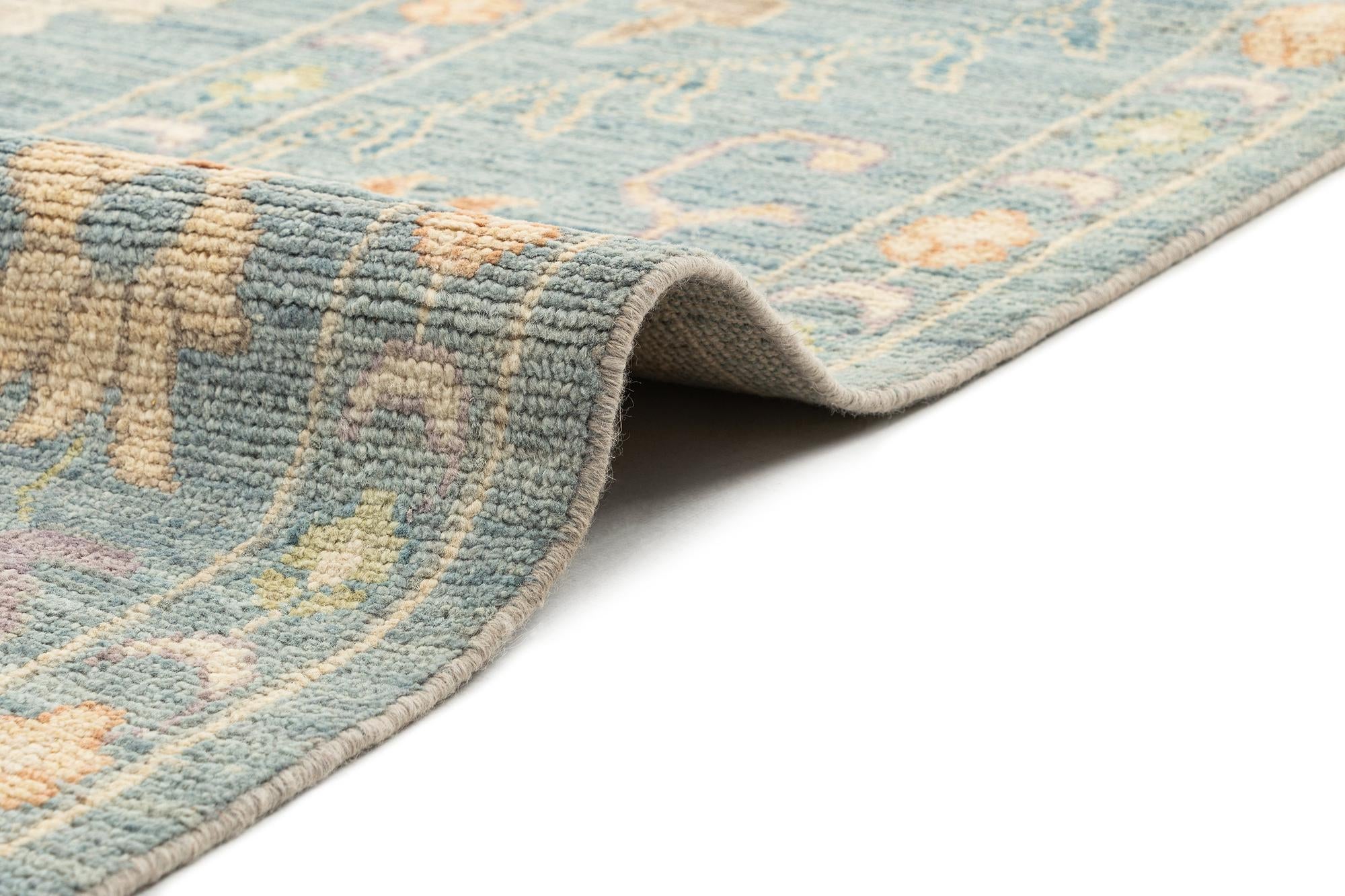9' 11 x 13' 4 Hand Knotted Oushak Rug