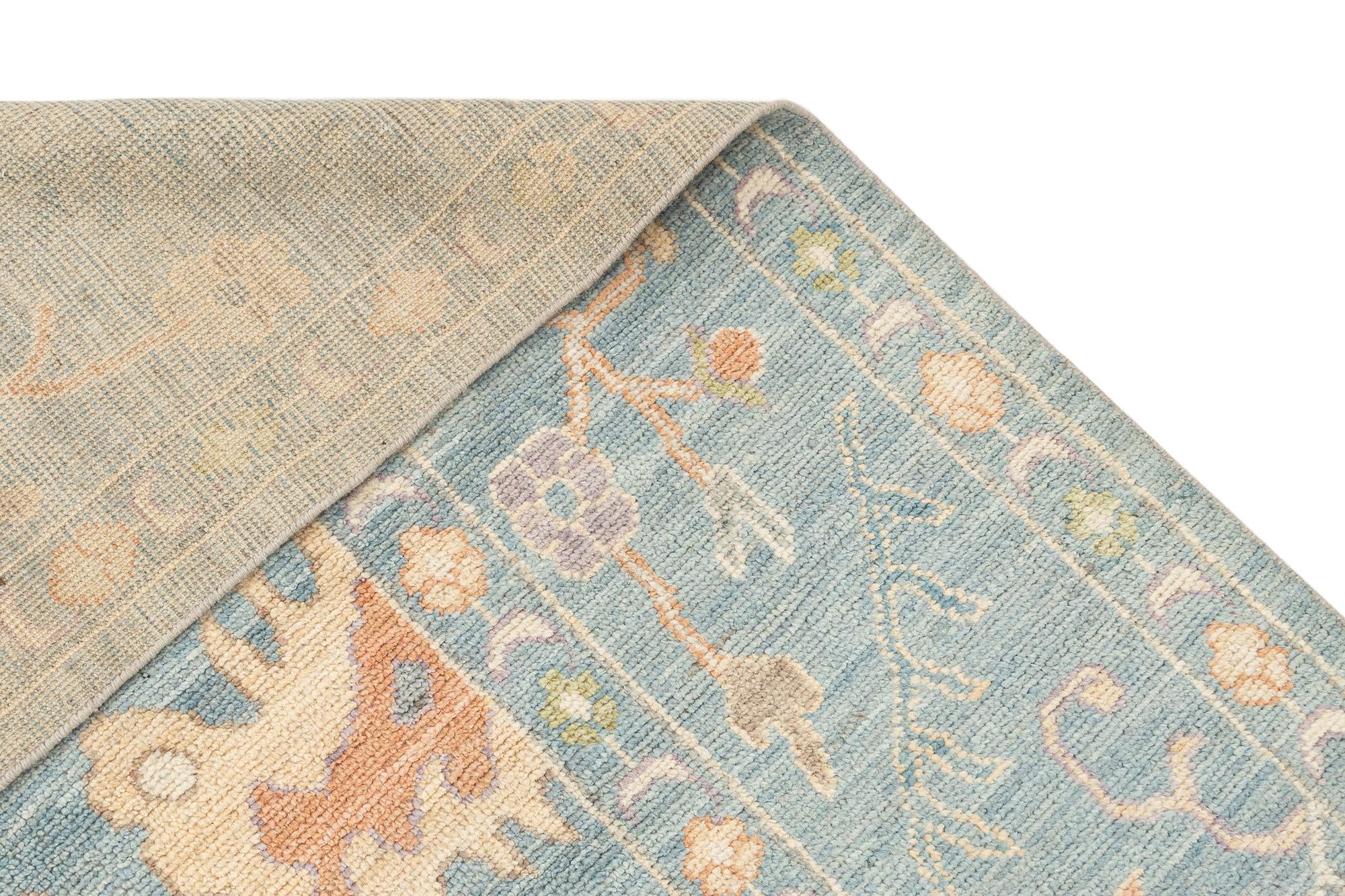 9' 11 x 13' 4 Hand Knotted Oushak Rug