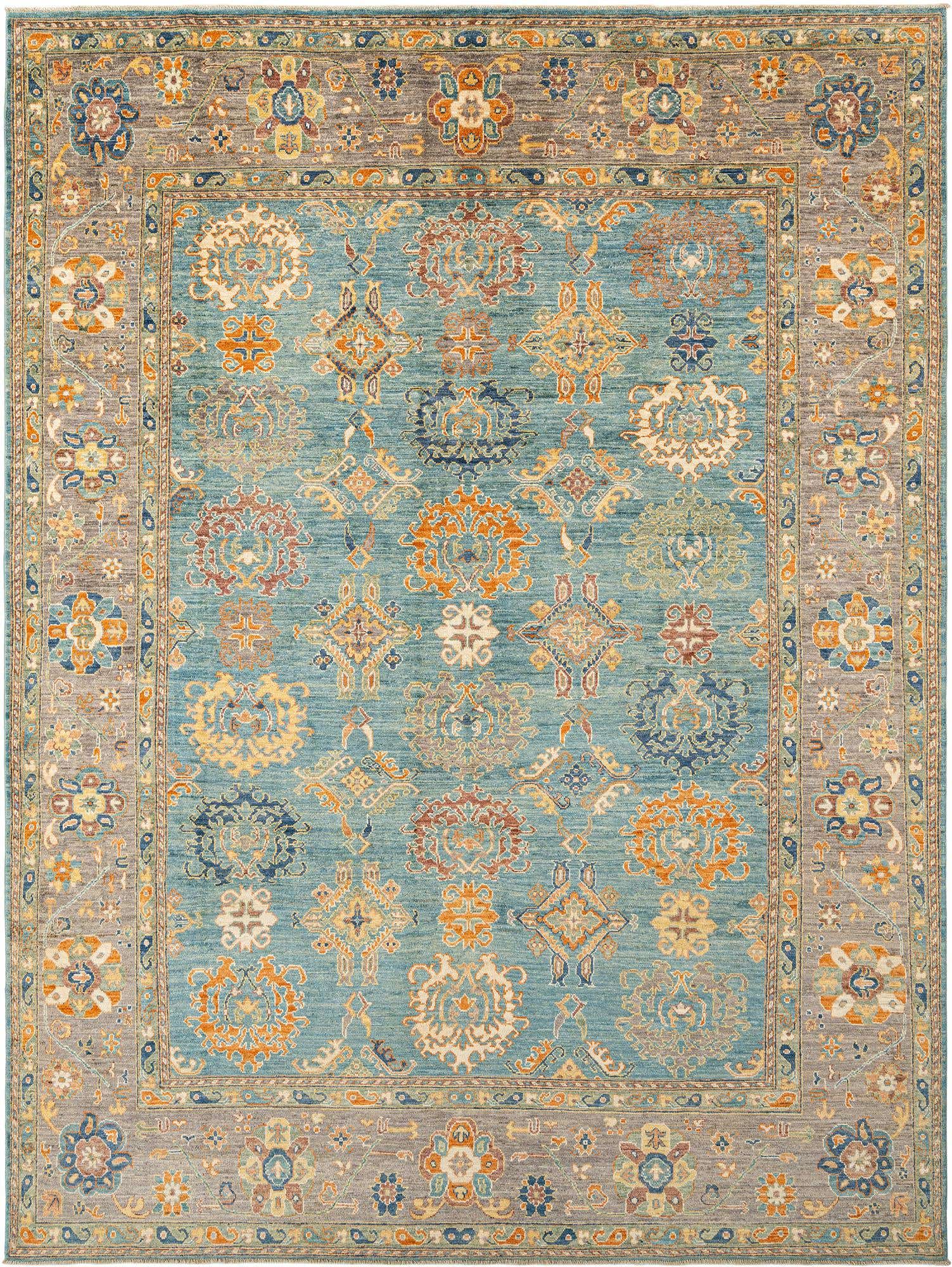 8' 11 x 12' 1 Hand Knotted Oushak Rug
