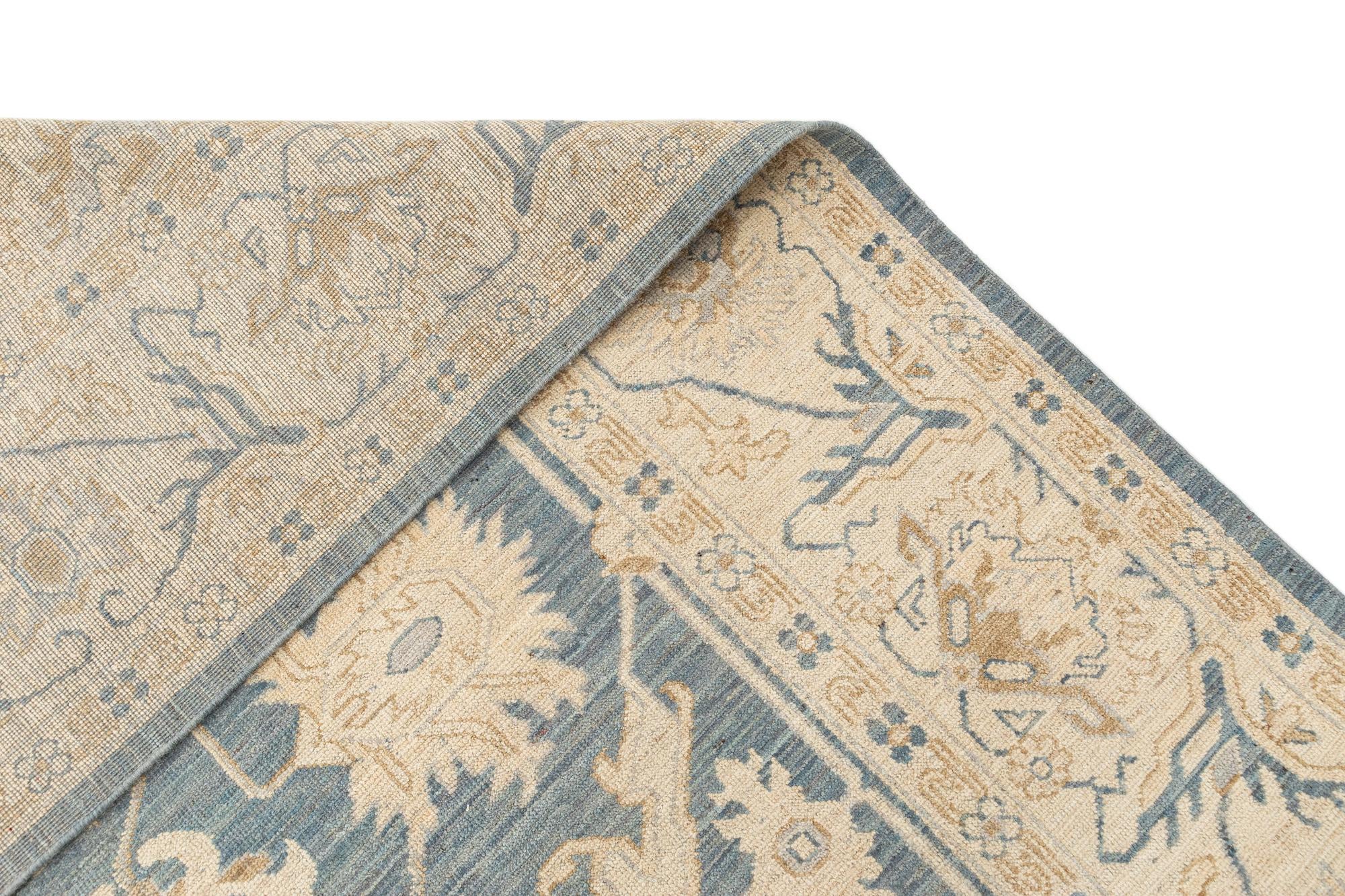 9' 2 x 12' 2 Hand Knotted Oushak Rug