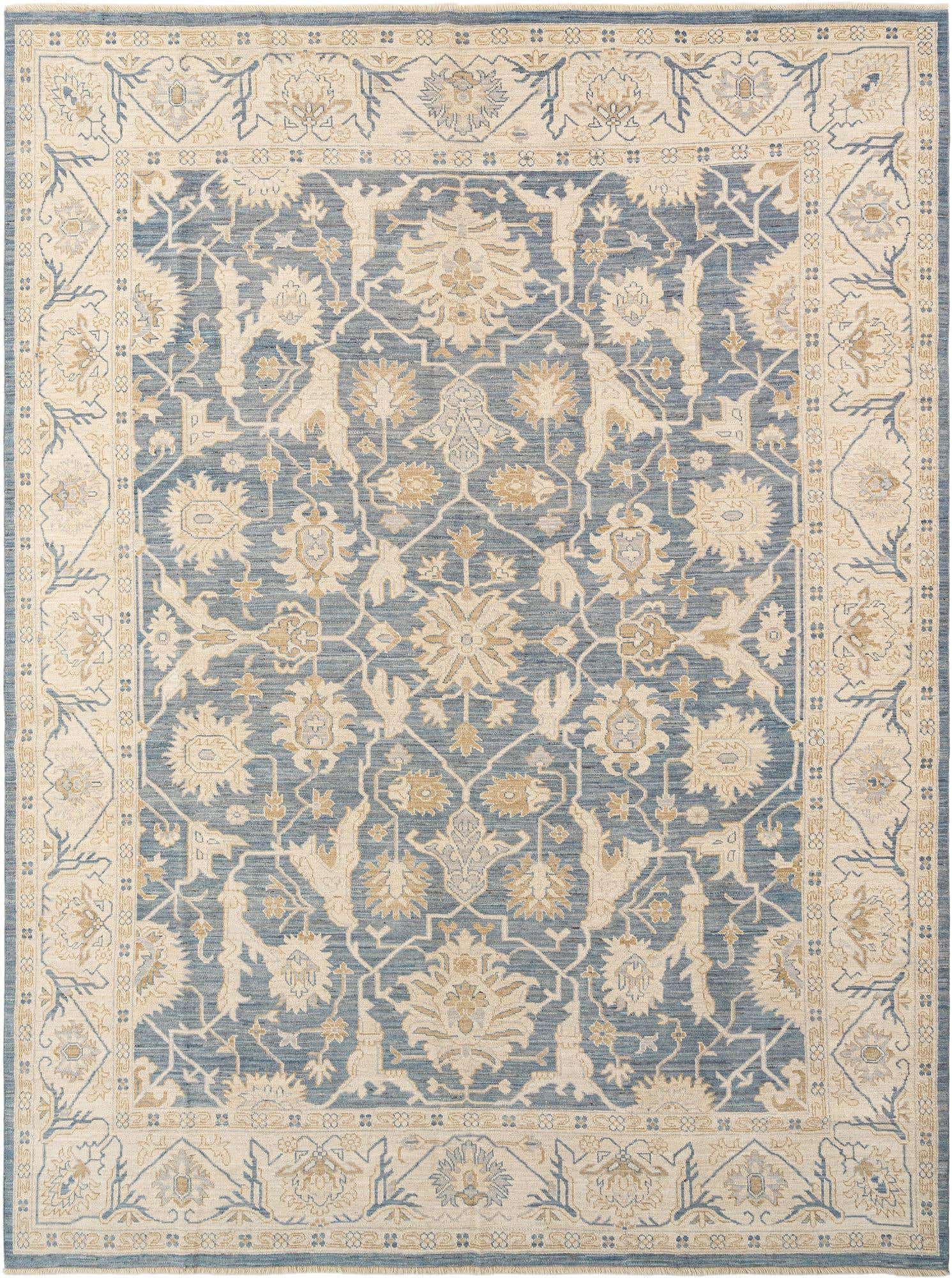 9' 2 x 12' 2 Hand Knotted Oushak Rug