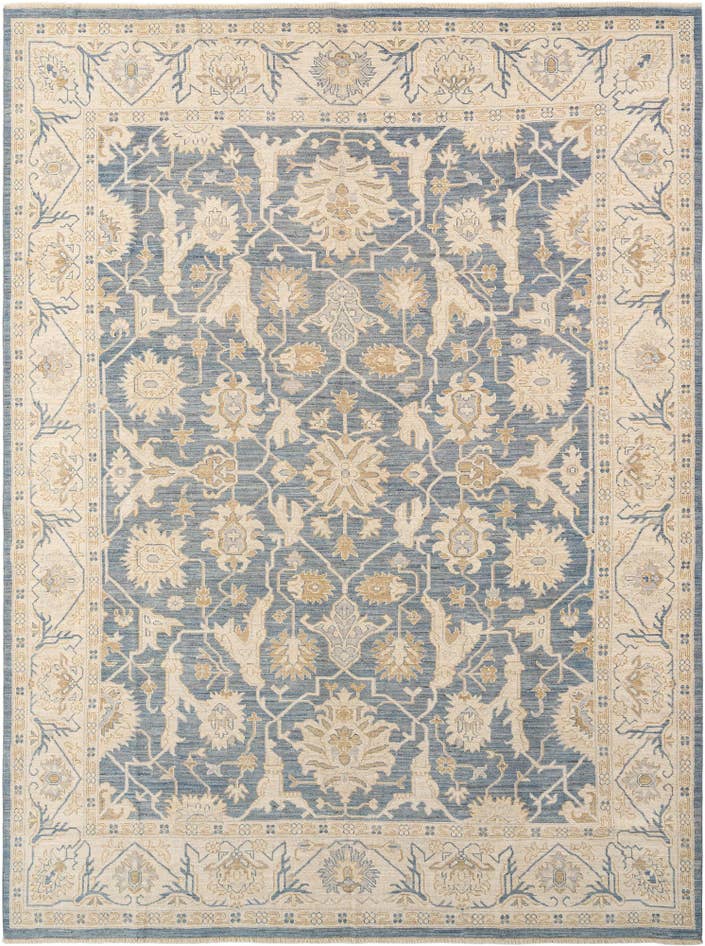 Detail image of 9' 2 x 12' 2 Hand Knotted Oushak Rug