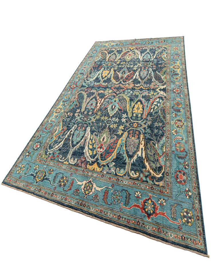 Detail image of 10' 3 x 14' 1  Hand Knotted Oushak Rug