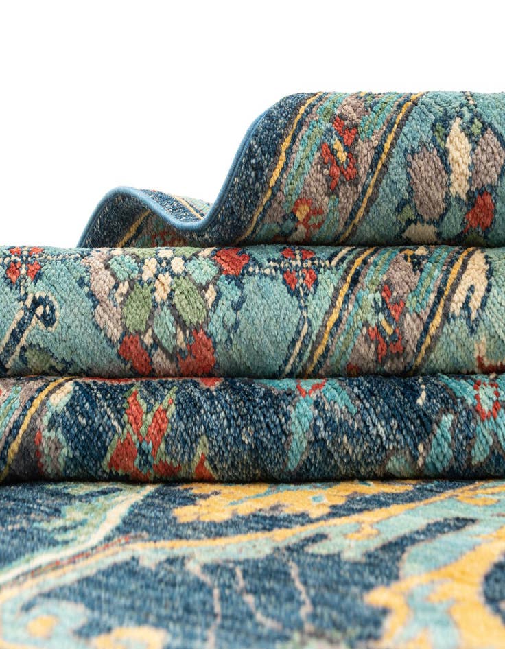 Detail image of 10' 3 x 14' 1  Hand Knotted Oushak Rug