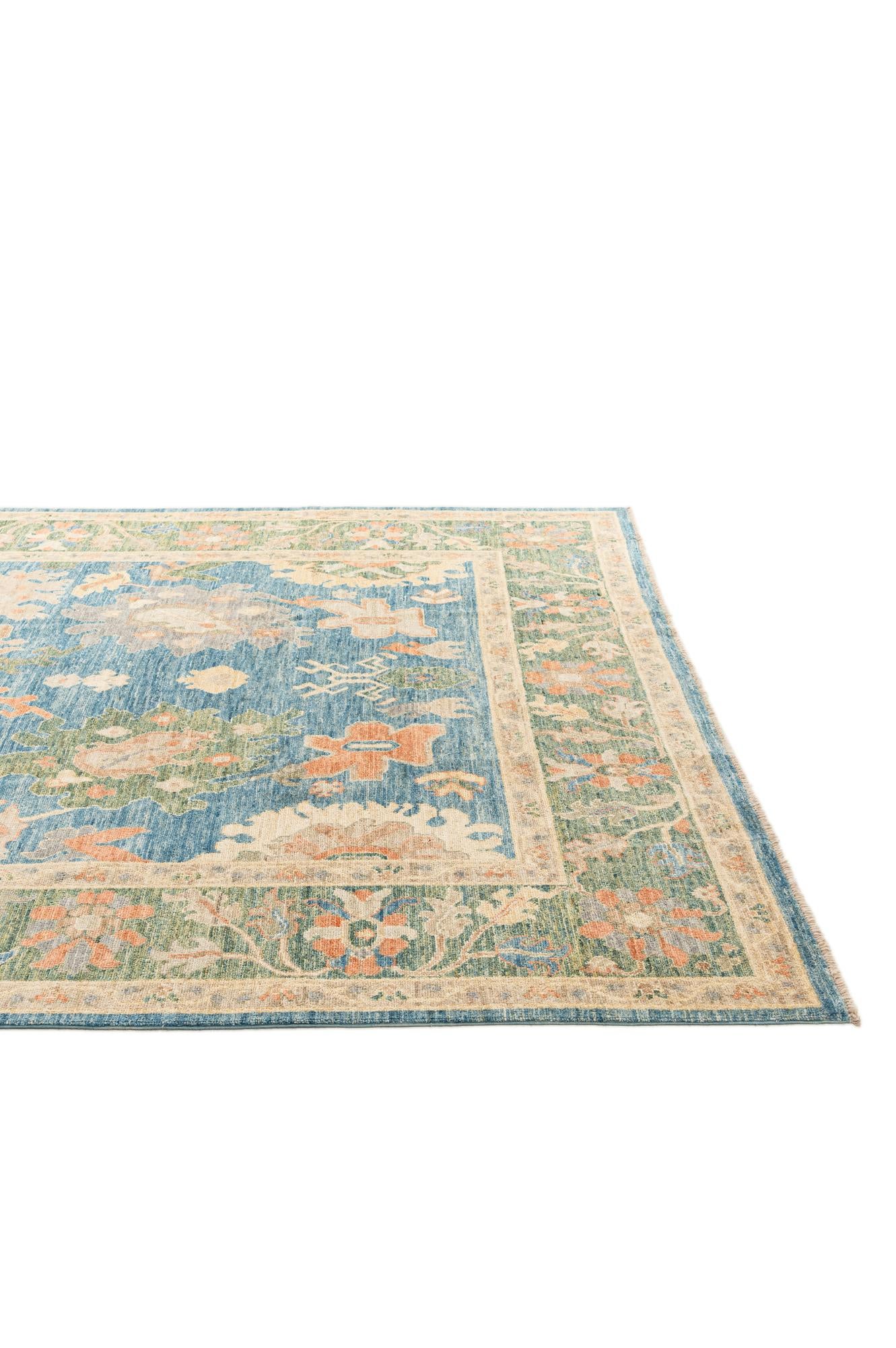 8' x 10' 2 Hand Knotted Oushak Wool Rug