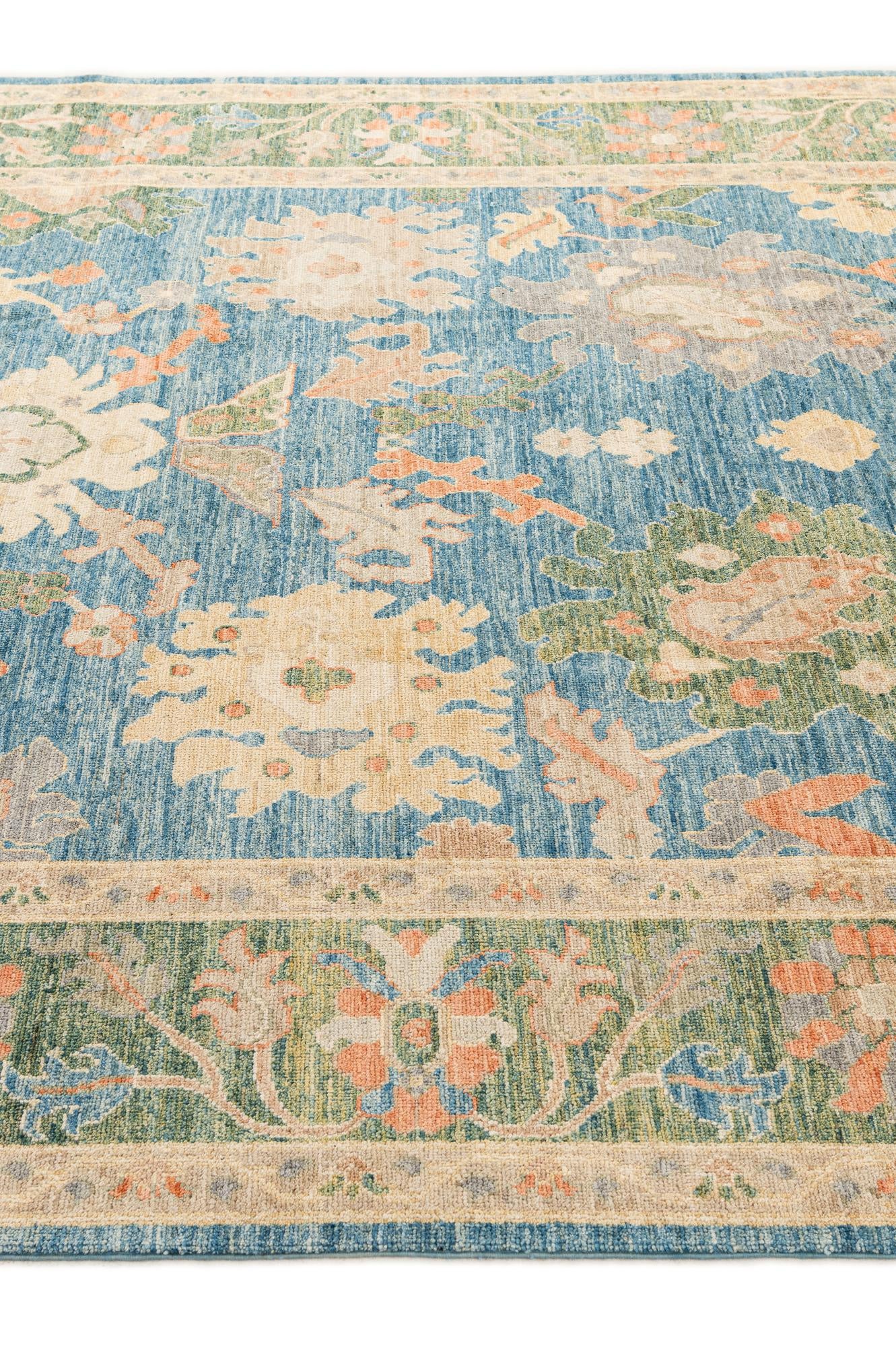 8' x 10' 2 Hand Knotted Oushak Wool Rug