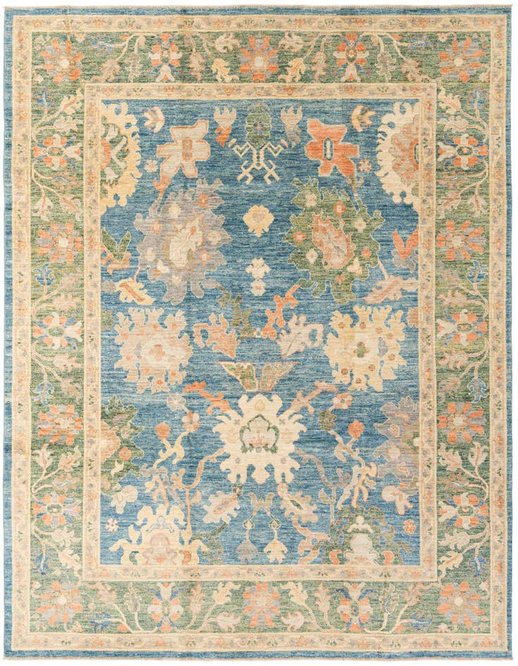 Detail image of 8' x 10' 2 Hand Knotted Oushak Wool Rug