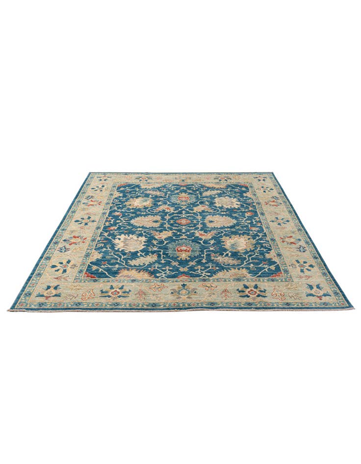 Detail image of 8' 1 x 9' 9 Hand Knotted Oushak Wool Rug