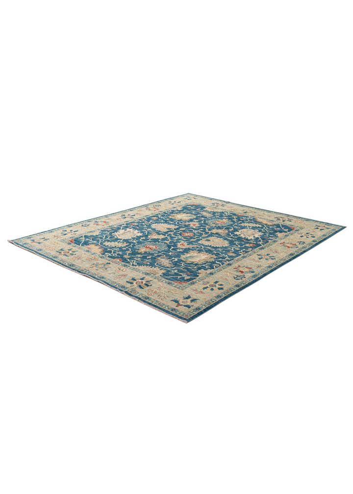 8' 1 x 9' 9 Hand Knotted Oushak Wool Rug