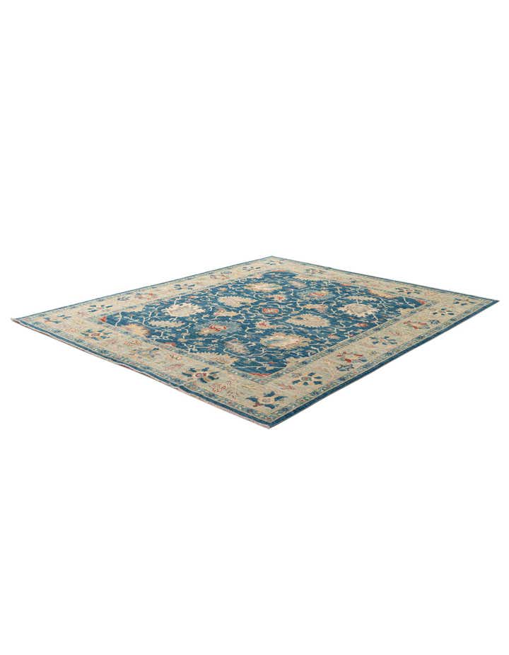 8' 1 x 9' 9 Hand Knotted Oushak Wool Rug