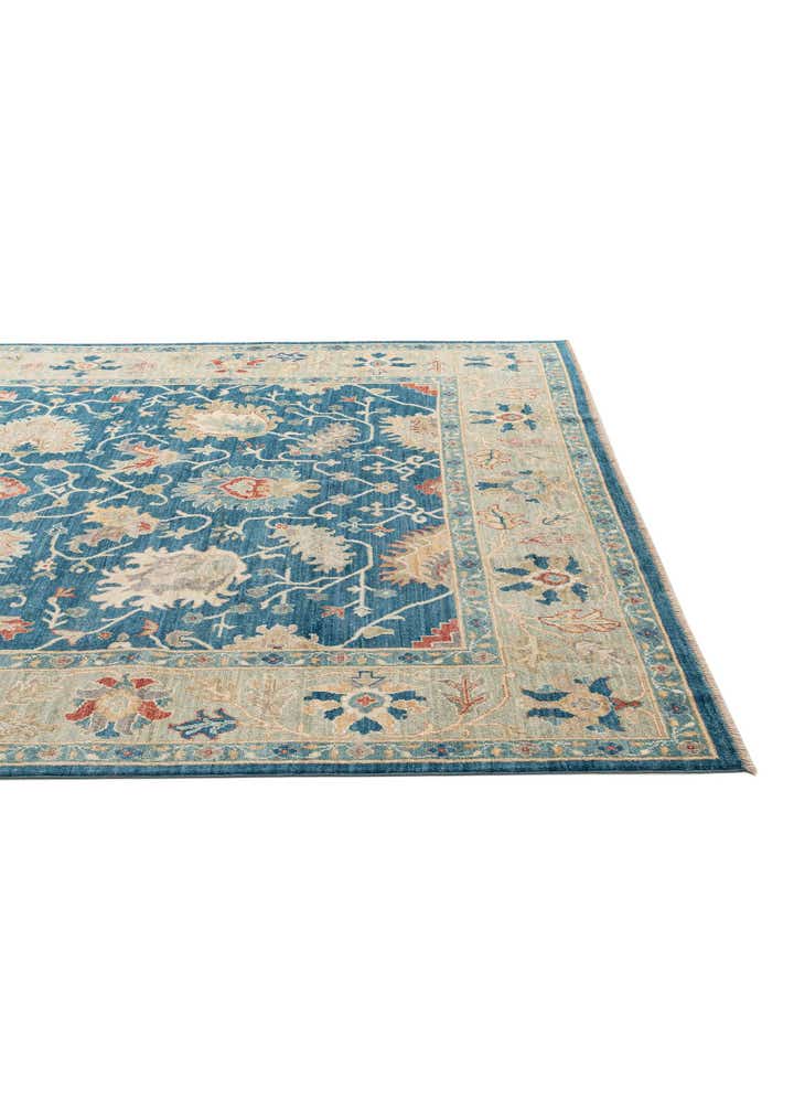 8' 1 x 9' 9 Hand Knotted Oushak Wool Rug