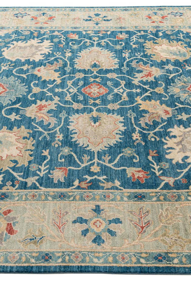 Detail image of 8' 1 x 9' 9 Hand Knotted Oushak Wool Rug