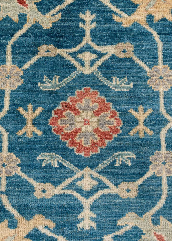8' 1 x 9' 9 Hand Knotted Oushak Wool Rug