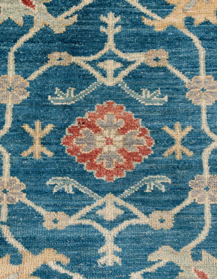 Detail image of 8' 1 x 9' 9  Hand Knotted Oushak Wool Rug