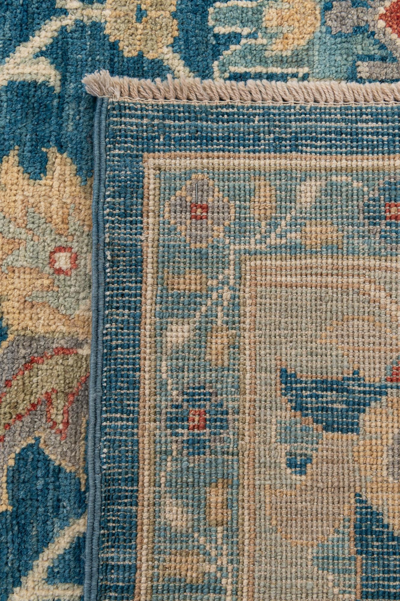 8' 1 x 9' 9 Hand Knotted Oushak Wool Rug