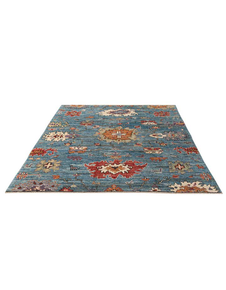 8' 3 x 10' 1 Hand Knotted Oushak Wool Rug
