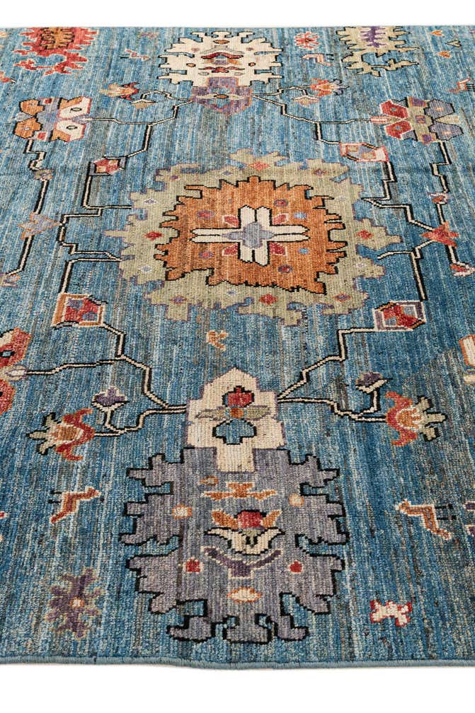 8' 3 x 10' 1 Hand Knotted Oushak Wool Rug