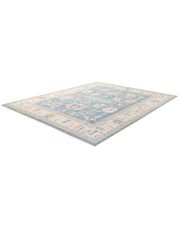 9' 4 x 11' 9 Hand Knotted Oushak Wool Rug