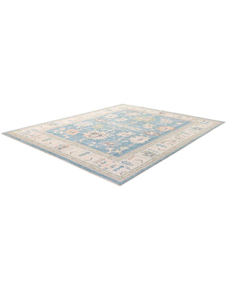 Detail image of 9' 4 x 11' 9 Hand Knotted Oushak Wool Rug