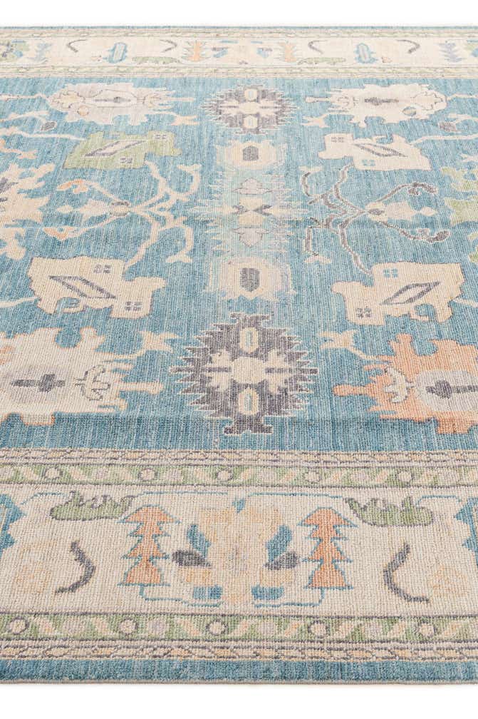 9' 4 x 11' 9 Hand Knotted Oushak Wool Rug