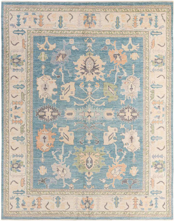 9' 4 x 11' 9 Hand Knotted Oushak Wool Rug