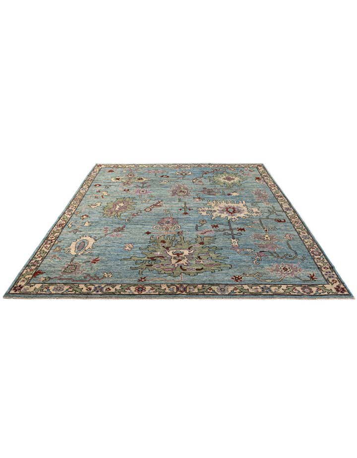 10' 3 x 13' 9 Hand Knotted Oushak Wool Rug