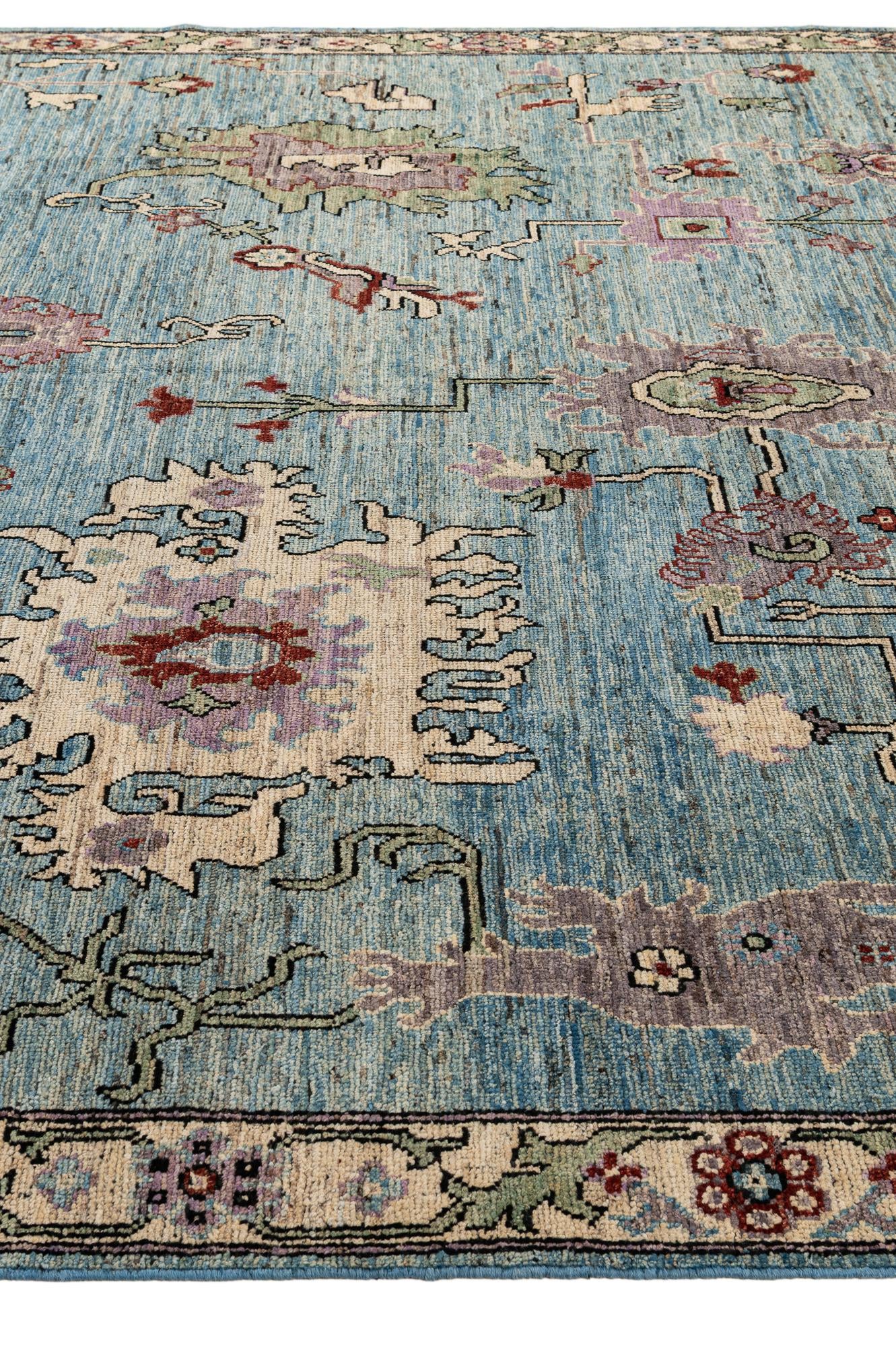 10' 3 x 13' 9 Hand Knotted Oushak Wool Rug