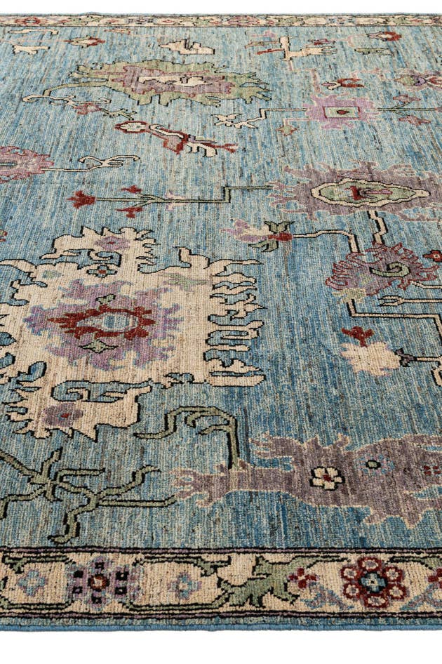 Detail image of 10' 3 x 13' 9 Hand Knotted Oushak Wool Rug