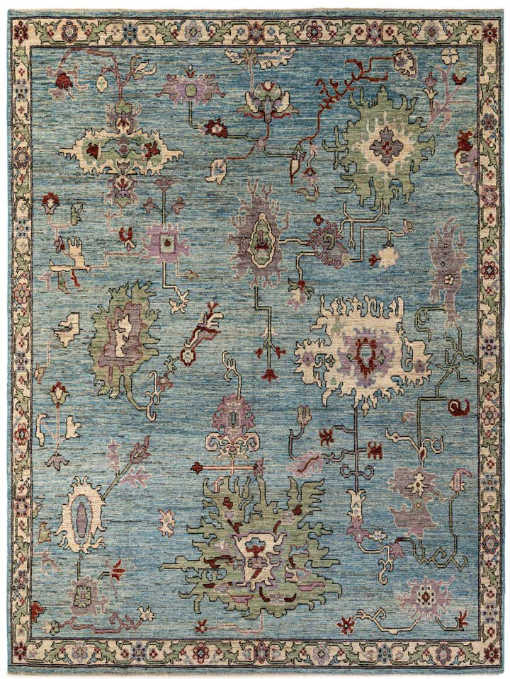10' 3 x 13' 9 Hand Knotted Oushak Wool Rug